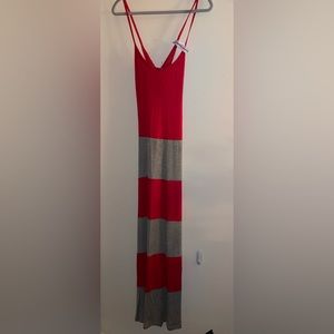 Red stripe dress